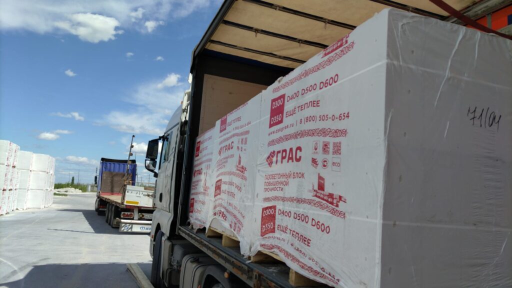 Перевозка газобетона из Саратова в Рыбинск Ярославкой области
